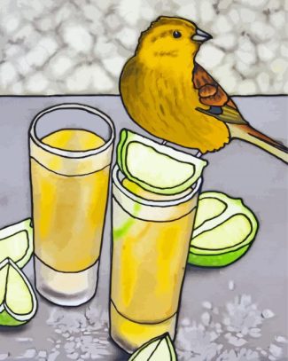 Yellowhammer Bird And Lime Juice Diamond Paintings