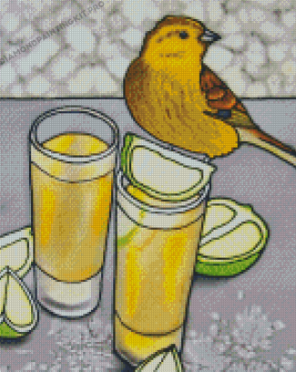 Yellowhammer Bird And Lime Juice Diamond Paintings