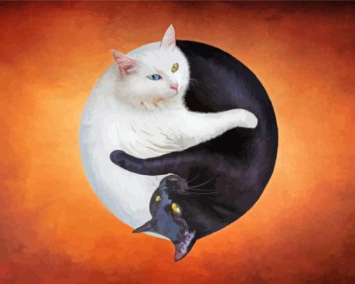 Yin Yang Cats Diamond Paintings