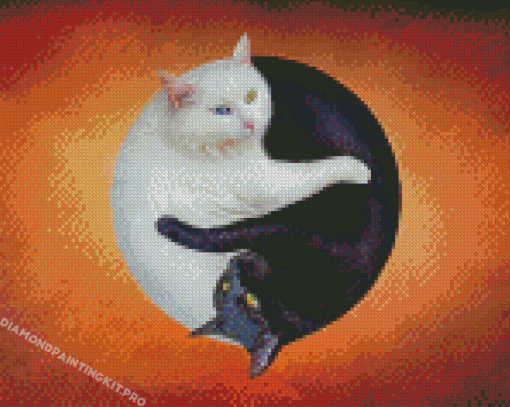 Yin Yang Cats Diamond Paintings