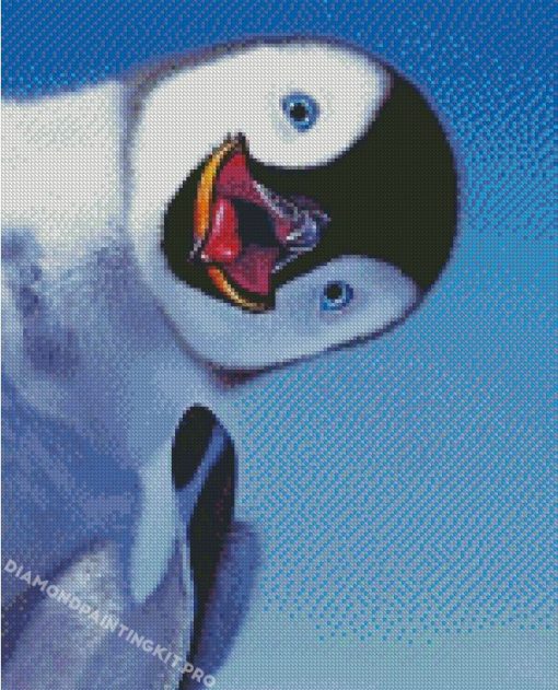 Aesthetic Happy Feet Penguin Diamond Painting