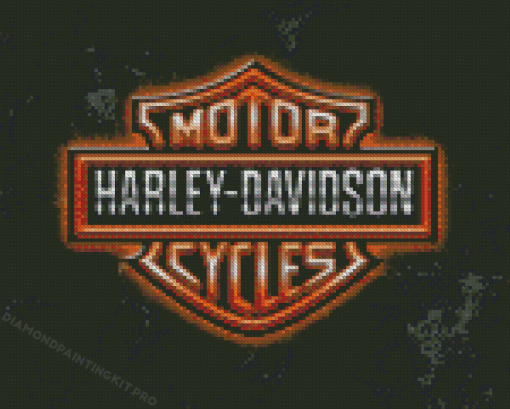 Aesthetic Harley Davidson Logo Diamond Painting