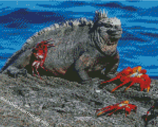 Aesthetic Marine Iguana Diamond Painting