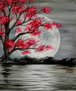 Aesthetic Moon Tree Diamond Painting