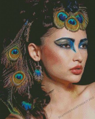 Aesthetic Peacock Lady Diamond Painting
