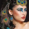 Aesthetic Peacock Lady Diamond Painting