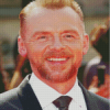 Aesthetic Simon Pegg Actor Diamond Painting