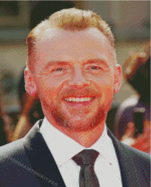 Aesthetic Simon Pegg Actor Diamond Painting