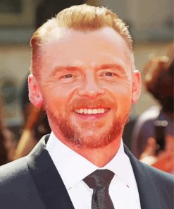 Aesthetic Simon Pegg Actor Diamond Painting