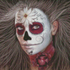 Aesthetic Sugar Skull Girl Art Diamond Painting