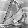 Aesthetic Black And White Sailboats Diamond Painting