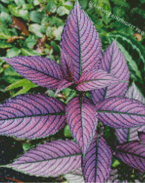 Aesthetic Purple Leafed Diamond Painting