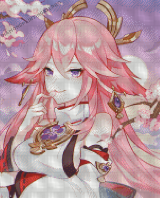 Aesthetic Yae Miko Art Diamond Painting