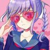 Anime Girl With Heart Glasses Diamond Paintings
