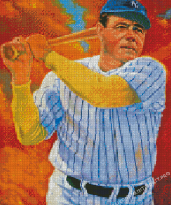 Babe Ruth Baseball Diamond Painting