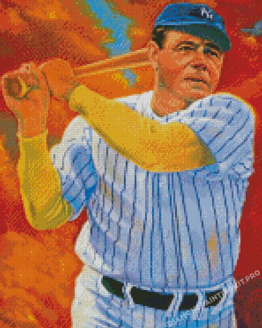 Babe Ruth Baseball Diamond Painting