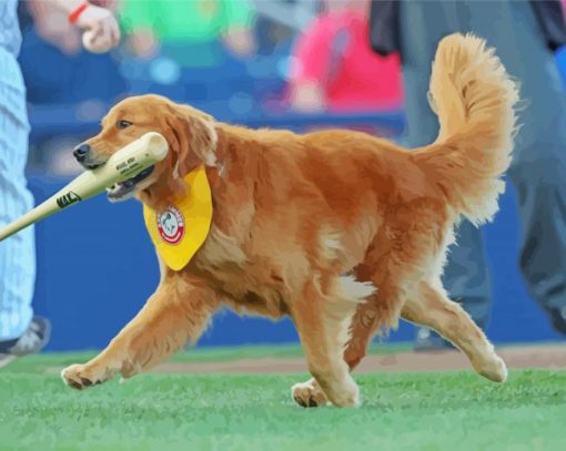 Baseball Dog Diamond Paintings