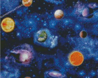 Beautiful Space And Planets Diamond Painting