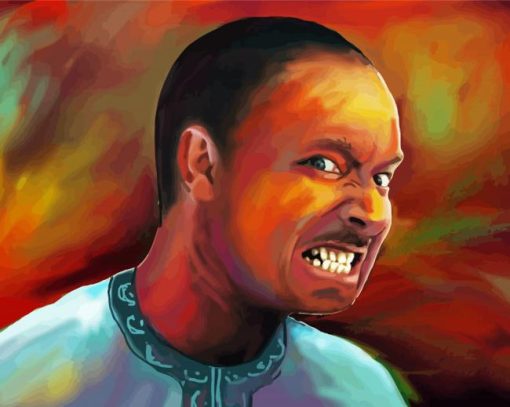 Black Angry Man Diamond Painting