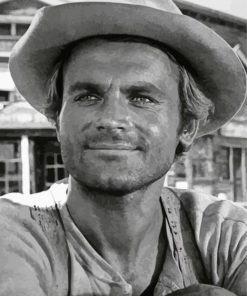 Black And White Terence Hill Diamond Paintings