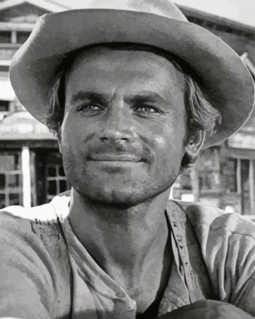 Black And White Terence Hill Diamond Paintings