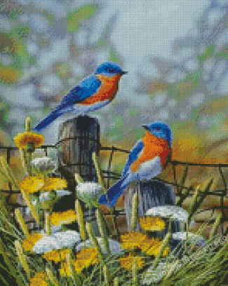 Blue Birds Diamond Paintings