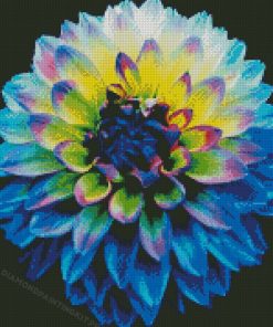 Blue Dahlia Diamond Painting