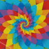 Bright Rainbow Spiral Psychedelic Diamond Paintings