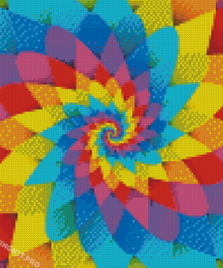 Bright Rainbow Spiral Psychedelic Diamond Paintings