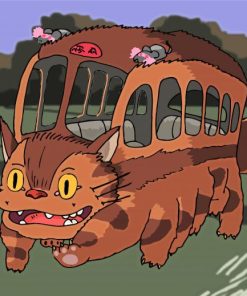 Catbus Totoro Anime Catbus Diamond Paintings