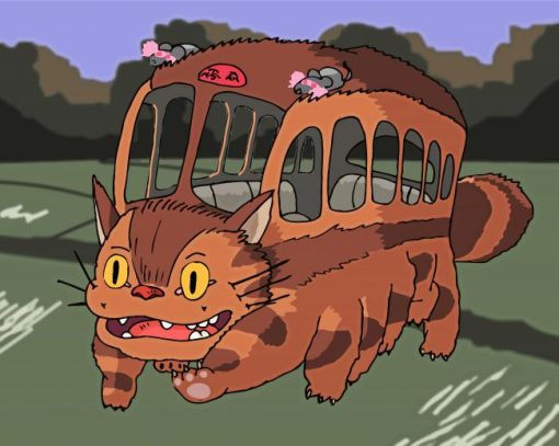 Catbus Totoro Anime Catbus Diamond Paintings