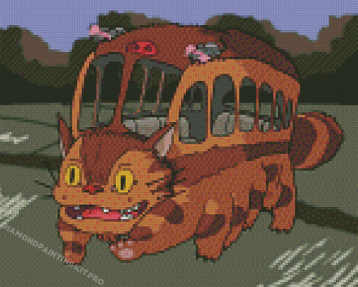 Catbus Totoro Anime Catbus Diamond Paintings