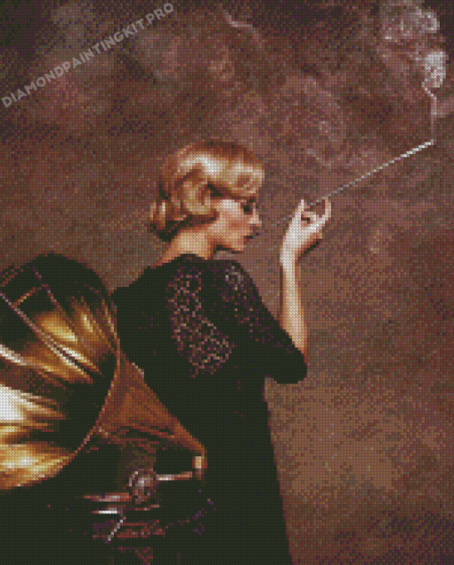 Classy Woman With Cigarette Holder Diamond Painting