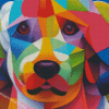 Colorful Cubism Dog Diamond Paintings