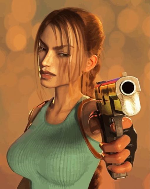Cool Lara Croft Diamond Painting