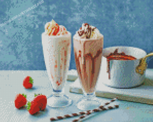 cool Milkshake Diamond Paintings