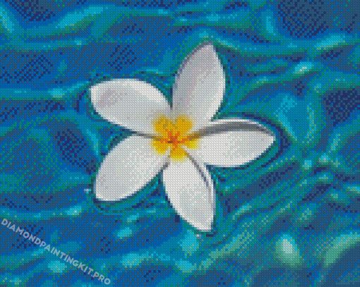 Cool Plumeria Flower In Water Diamond Painting