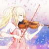 Cute Anime Girl Playing Violin Diamond Painting