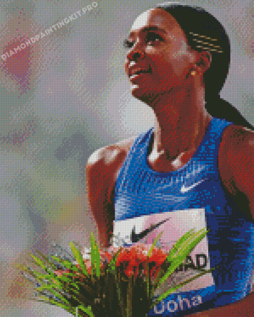 Dalilah Muhammad Athlete Diamond Painting