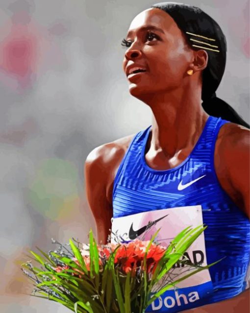 Dalilah Muhammad Athlete Diamond Painting