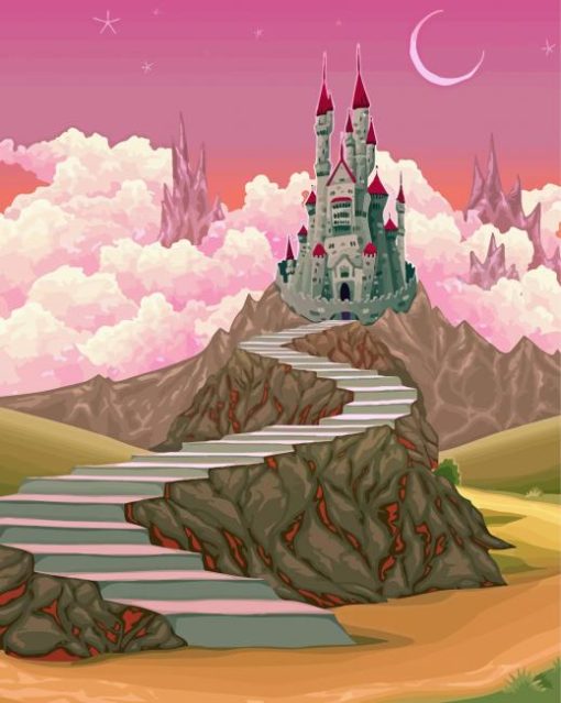 Fantasy Castle Landscape Diamond Painting