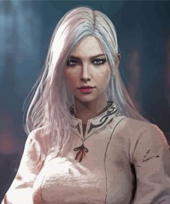 Fantasy White Hair Woman Diamond Paintings