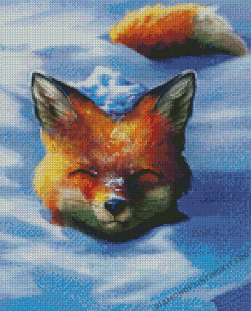 Fox In Snow Diamond Painting