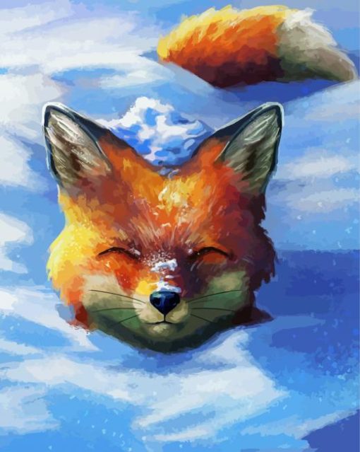 Fox In Snow Diamond Painting