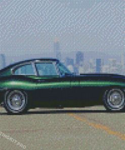 Green Jaguar XKE Diamond Painting
