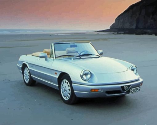 Grey Old Convertible Diamond Painting