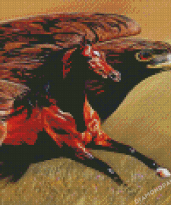 Horse With Eagle Bird Diamond Painting