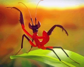 Kung Fu Mantis Insect Diamond Paintings
