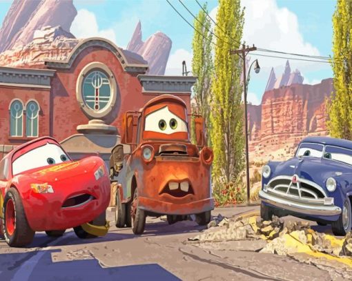 Lightning Mcqueen And Mater Diamond Paintings