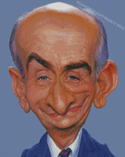 Louis De Funes Caricature Diamond Painting